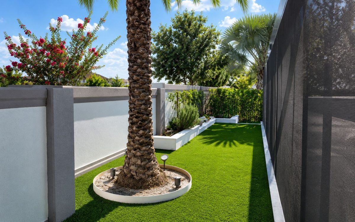 Pool House Artificial Grass — Rhino Grass artificial turf project (3)