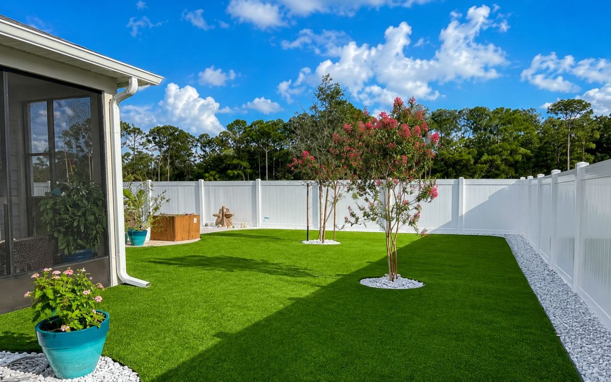 Titusville Backyard Makeover — Rhino Grass artificial turf project (2)