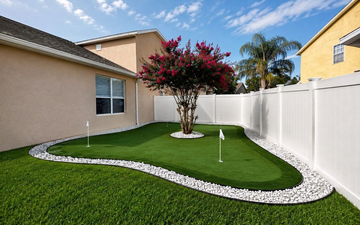 Backyard Putting Green — Rhino Grass artificial turf project (3)