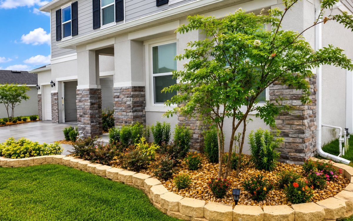 Titusville Front Yard Revamp — Rhino Grass artificial turf project (1)