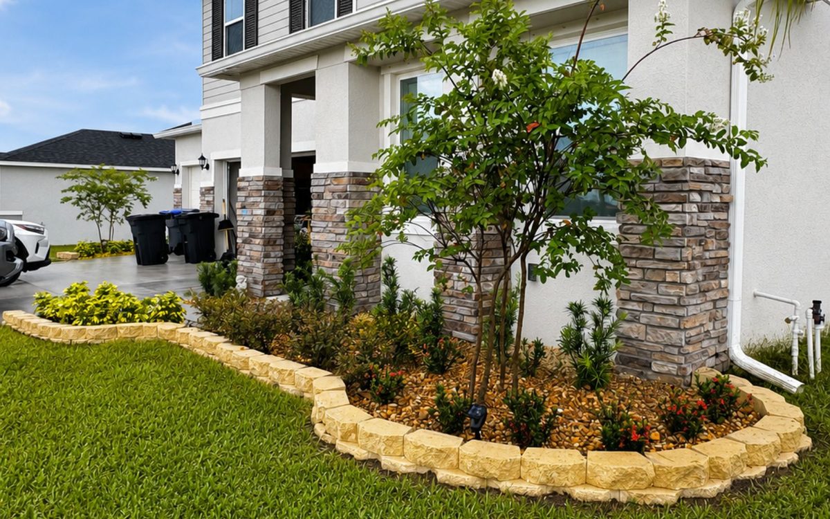 Titusville Front Yard Revamp — Rhino Grass artificial turf project (2)
