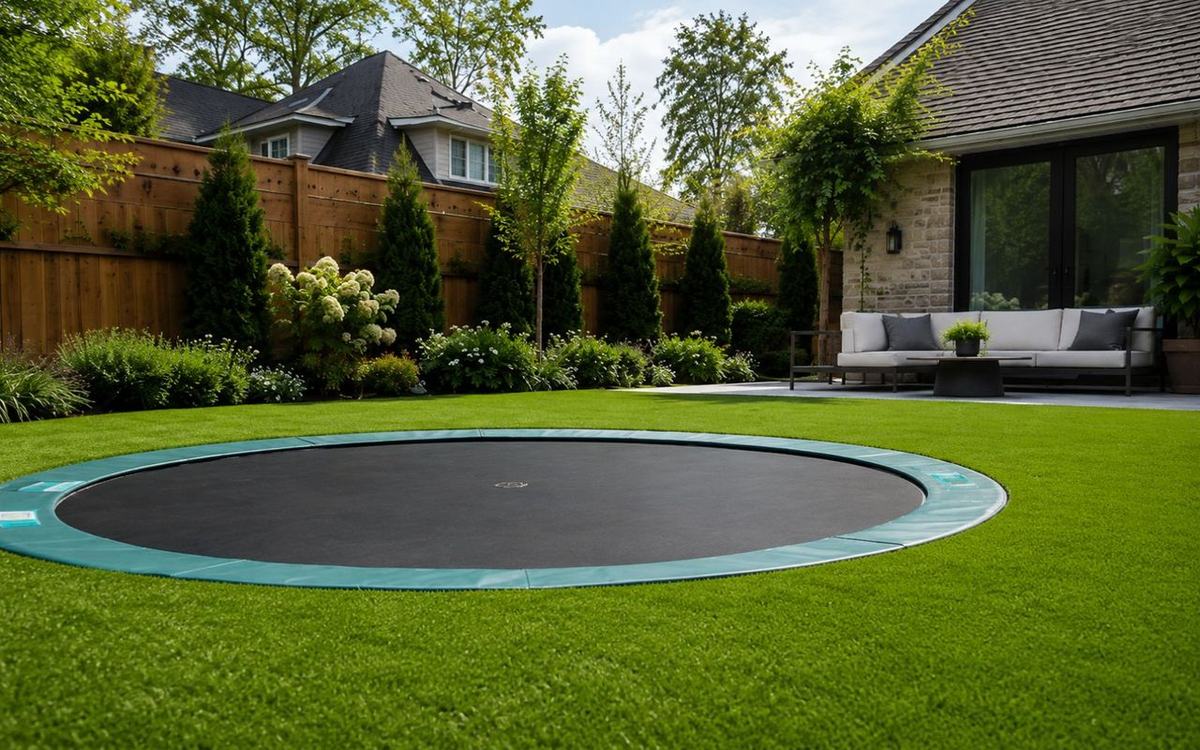 Orlando In-Ground Trampoline & Turf — Rhino Grass artificial turf project (2)