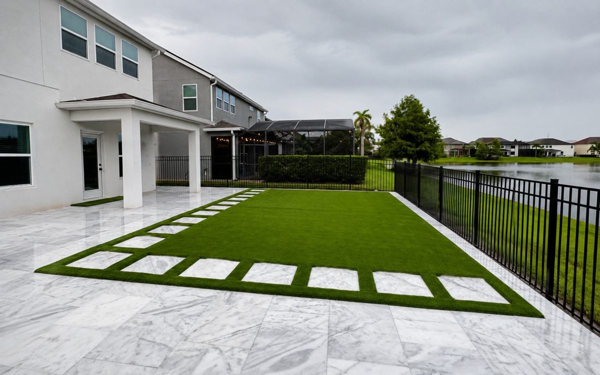 Lake Nona Lakefront Turf Patio — Rhino Grass artificial turf project (3)